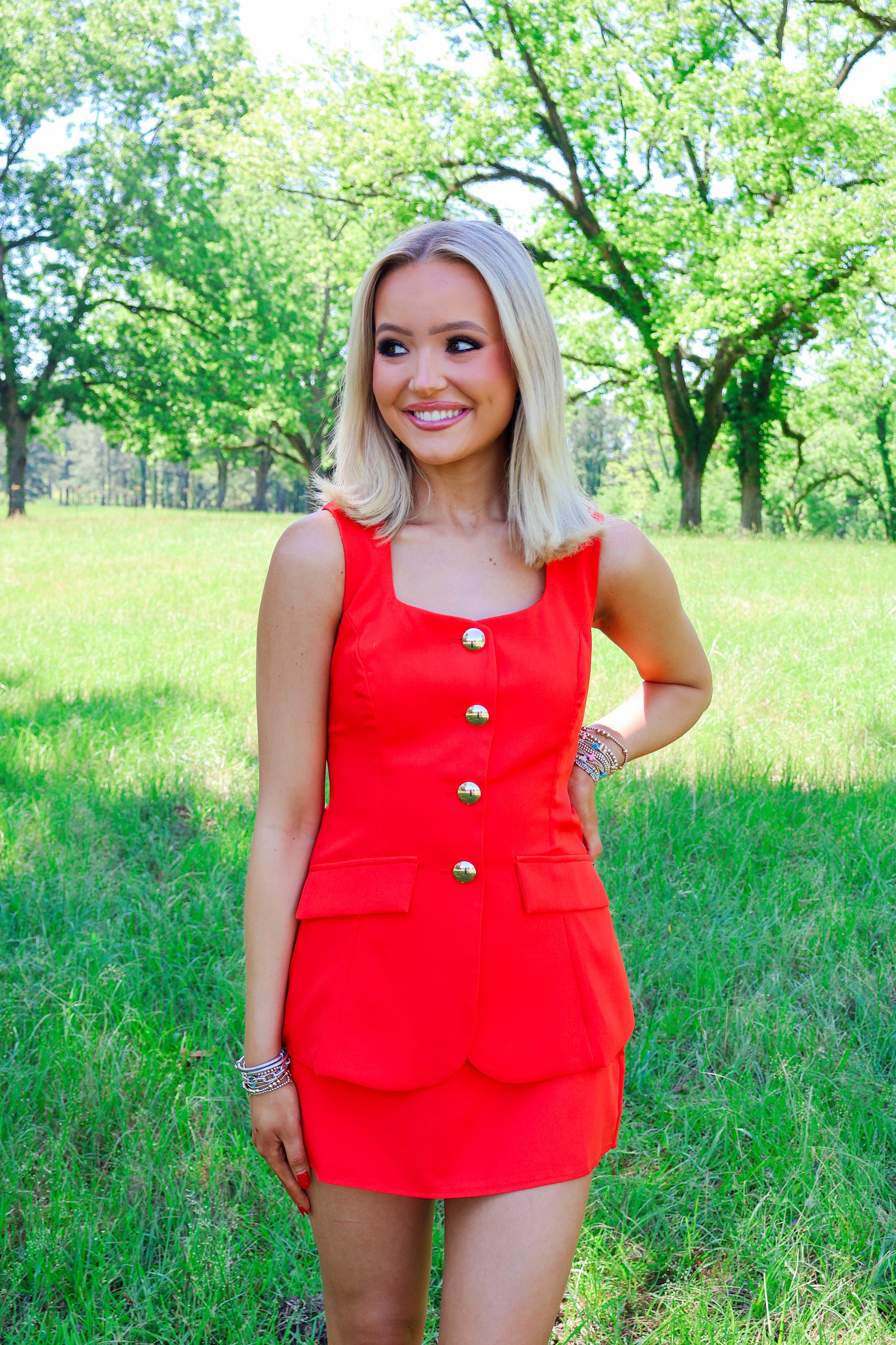 The Charm Romper Dress – Scarlet